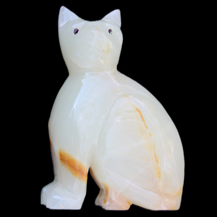 Afghan Jade hand-carved Cat 75*33*108mm 413g in sunlight - Rocks and Things Store
