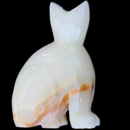 Afghan Jade hand-carved Cat 75*33*108mm 413g in sunlight - Rocks and Things Store