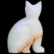 Afghan Jade hand-carved Cat 75*33*108mm 413g in sunlight - Rocks and Things Store