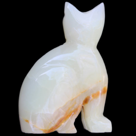 Afghan Jade hand-carved Cat 75*33*108mm 413g in sunlight - Rocks and Things Store