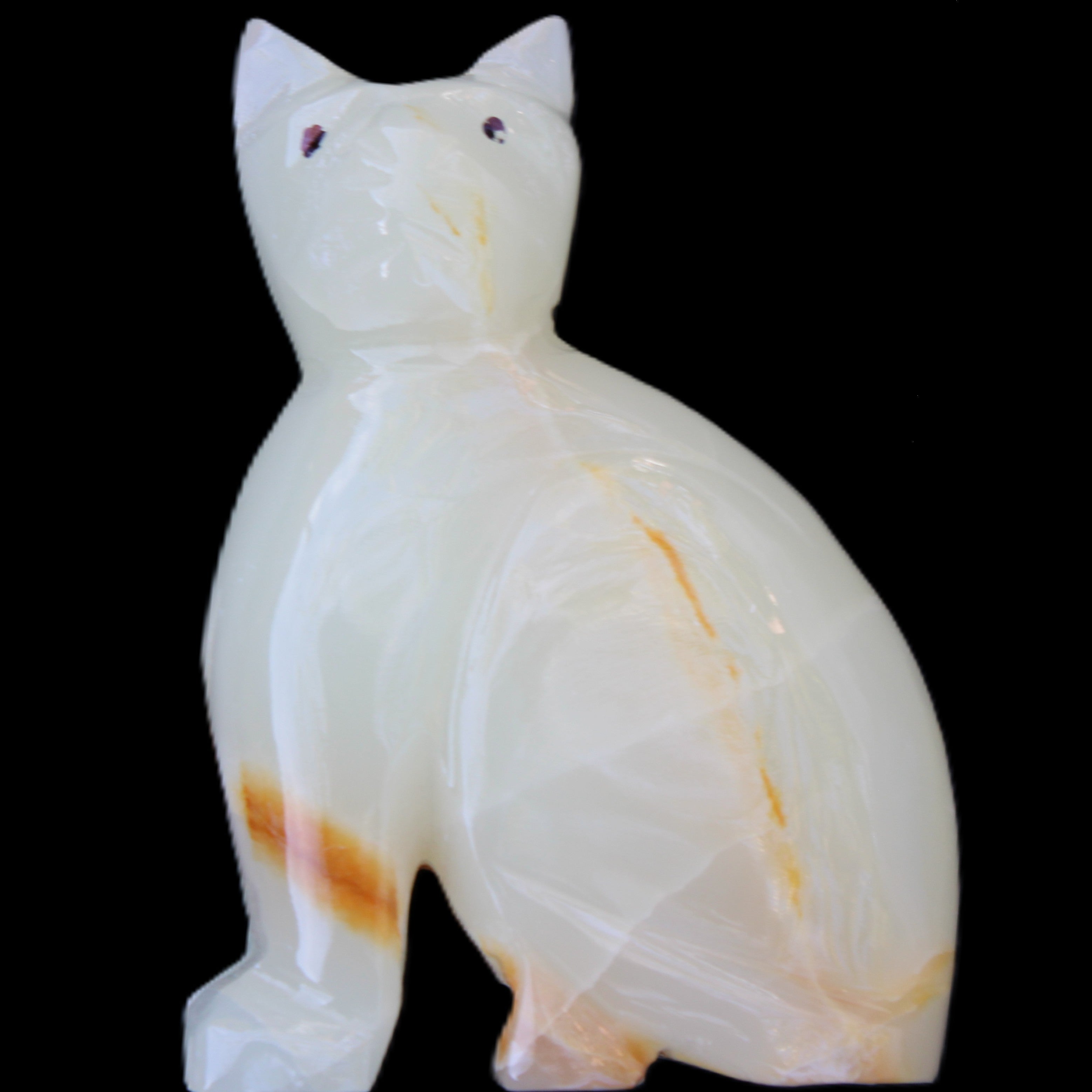 Afghan Jade hand-carved Cat 75*33*108mm 413g in sunlight - Rocks and Things Store