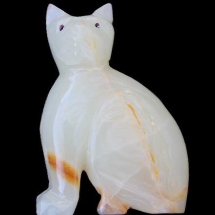 Afghan Jade hand-carved Cat 75*33*108mm 413g in sunlight - Rocks and Things Store