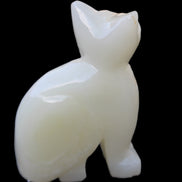 Afghan Jade hand-carved Cat 70*34*102mm 388g in sunlight - Rocks and Things Store