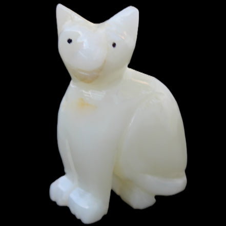 Afghan Jade hand-carved Cat 70*34*102mm 388g in sunlight - Rocks and Things Store