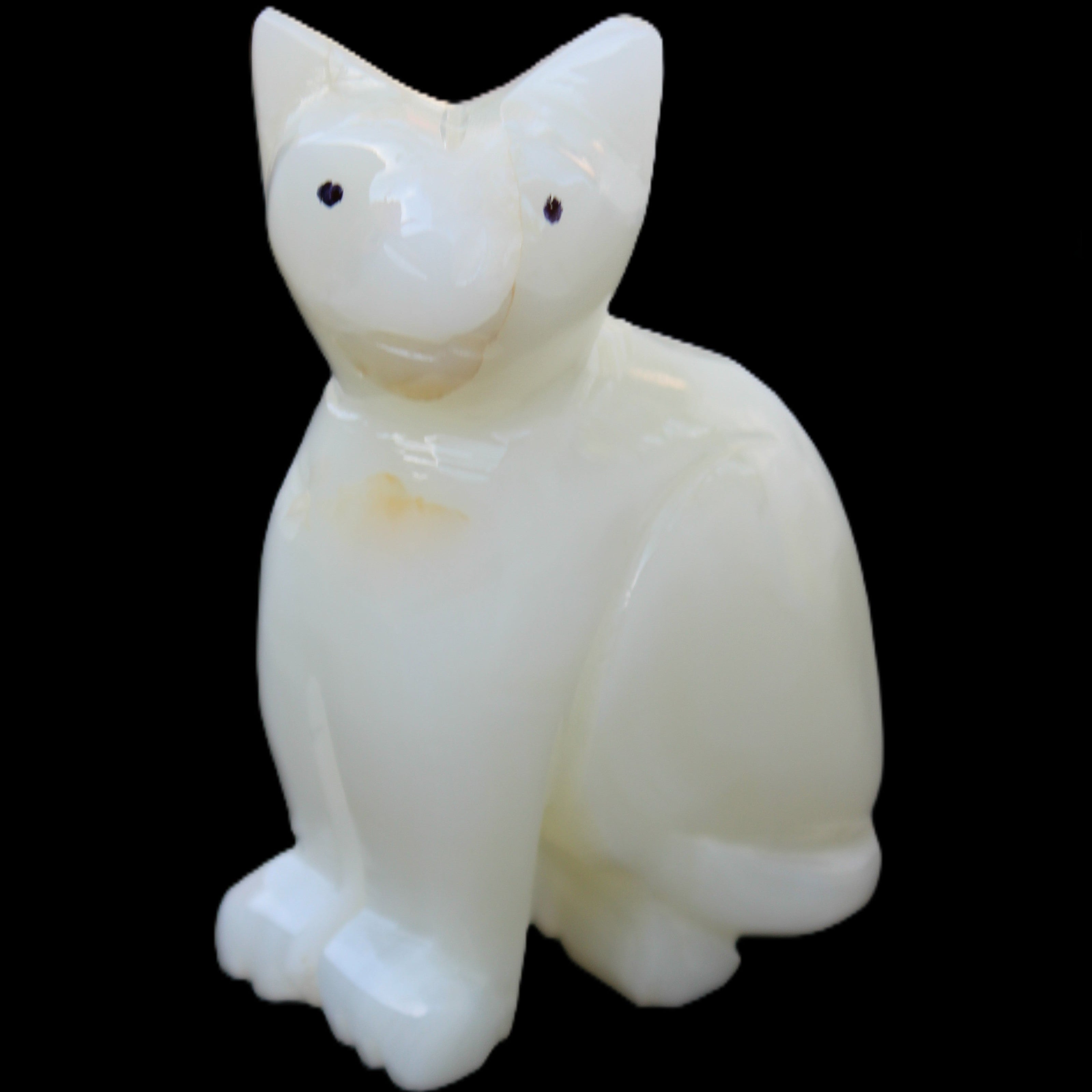Afghan Jade hand-carved Cat 70*34*102mm 388g in sunlight - Rocks and Things Store