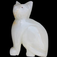 Afghan Jade hand-carved Cat 70*34*102mm 388g in sunlight - Rocks and Things Store