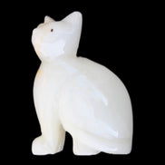 Afghan Jade hand-carved Cat 70*34*102mm 388g in sunlight - Rocks and Things Store