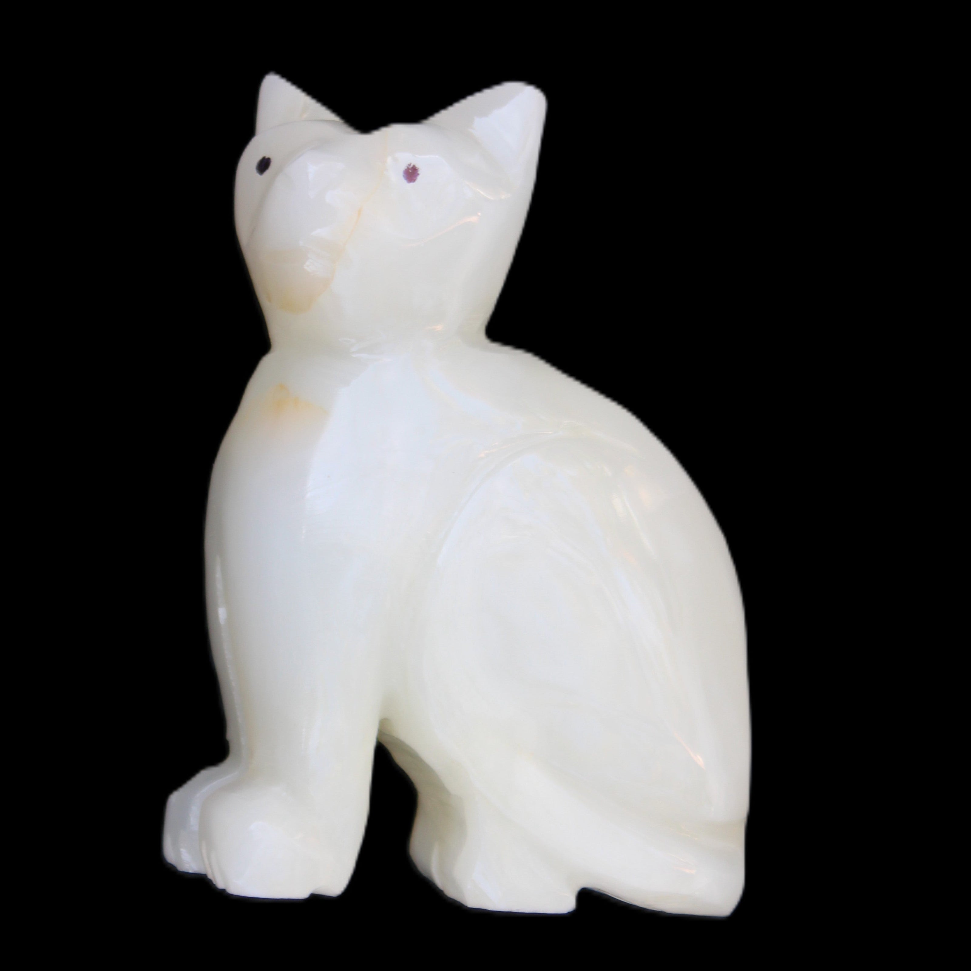 Afghan Jade hand-carved Cat 70*34*102mm 388g in sunlight - Rocks and Things Store