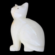 Afghan Jade hand-carved Cat 70*34*102mm 388g in sunlight - Rocks and Things Store