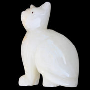 Afghan Jade hand-carved Cat 70*34*102mm 388g in sunlight - Rocks and Things Store