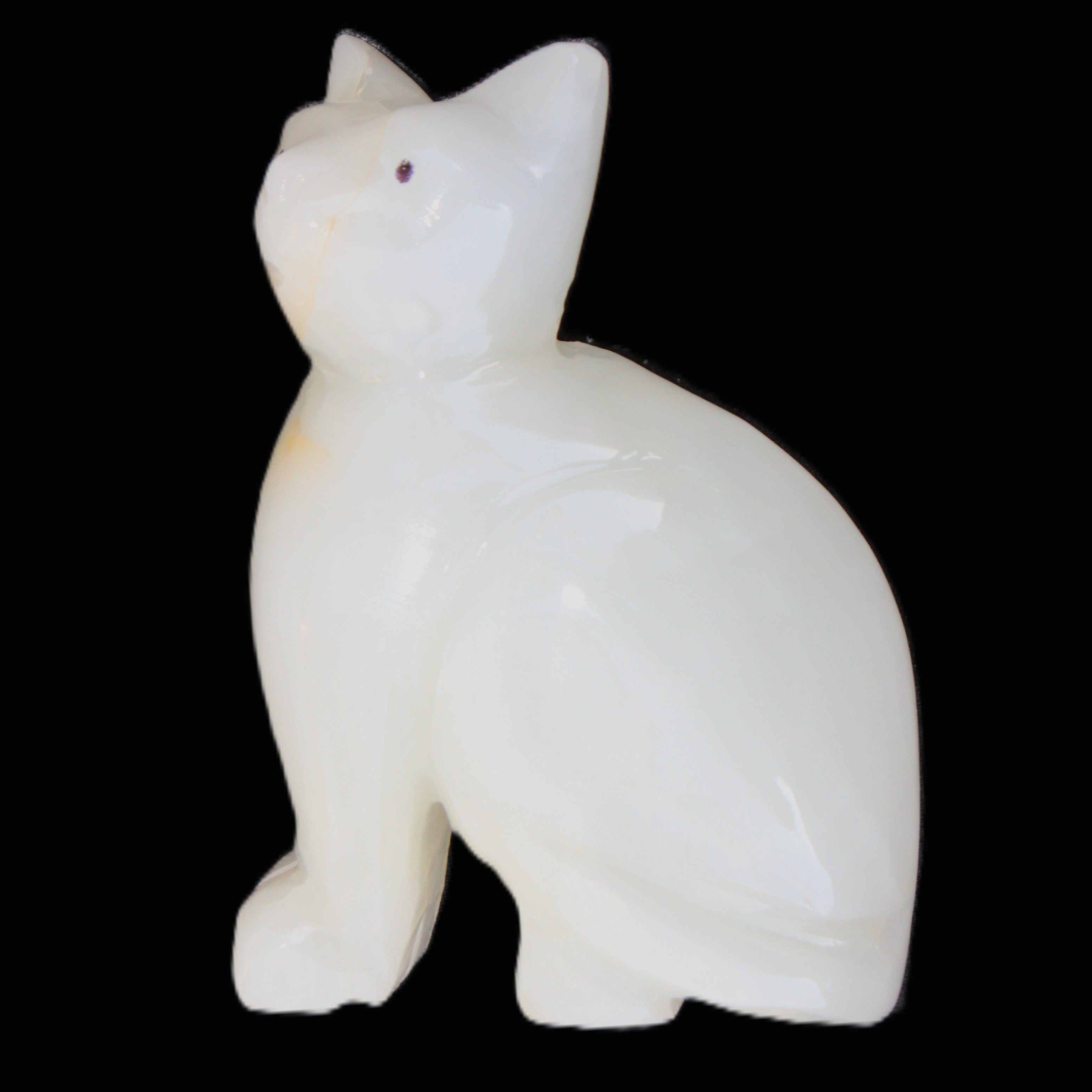 Afghan Jade hand-carved Cat 70*34*102mm 388g in sunlight - Rocks and Things Store