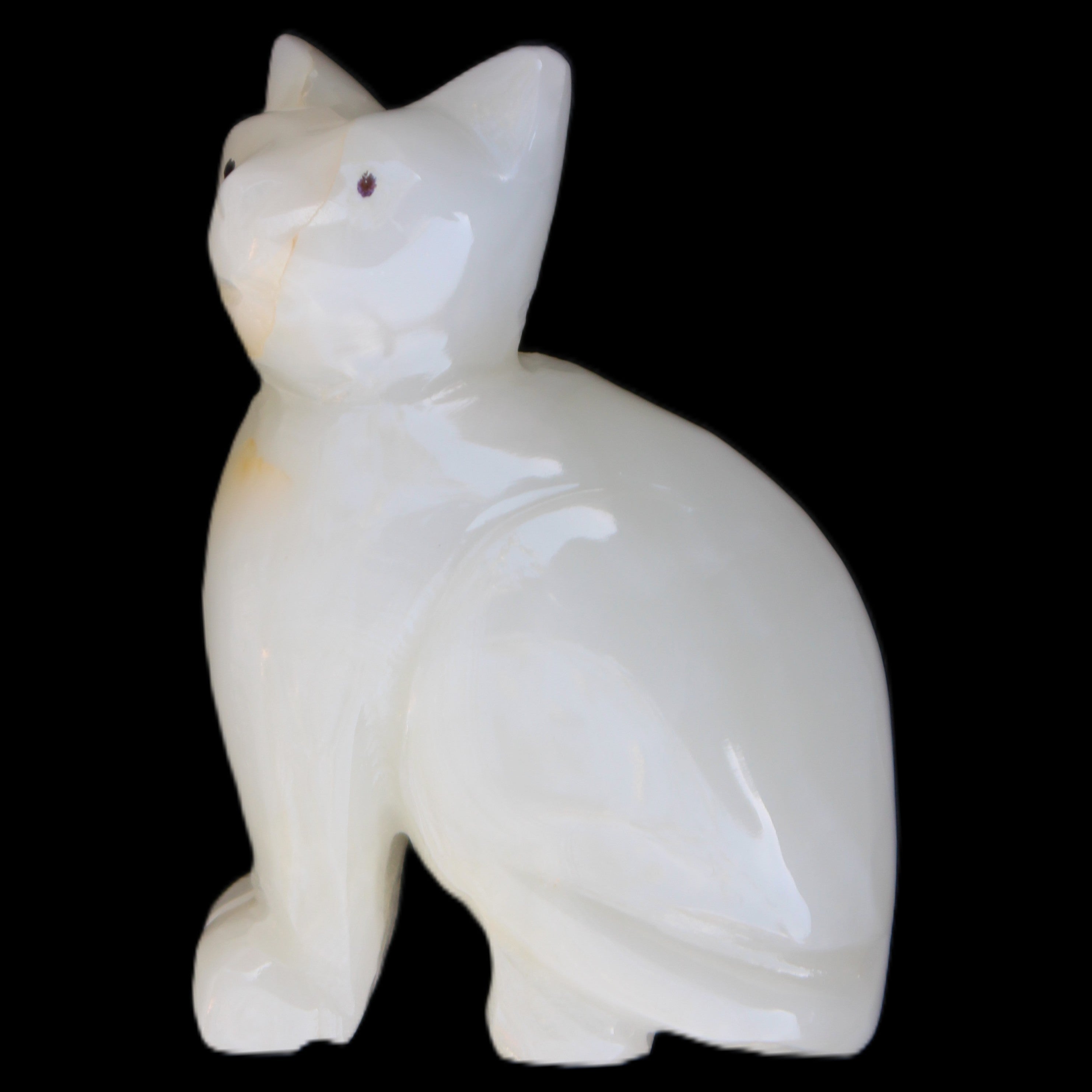 Afghan Jade hand-carved Cat 70*34*102mm 388g in sunlight - Rocks and Things Store