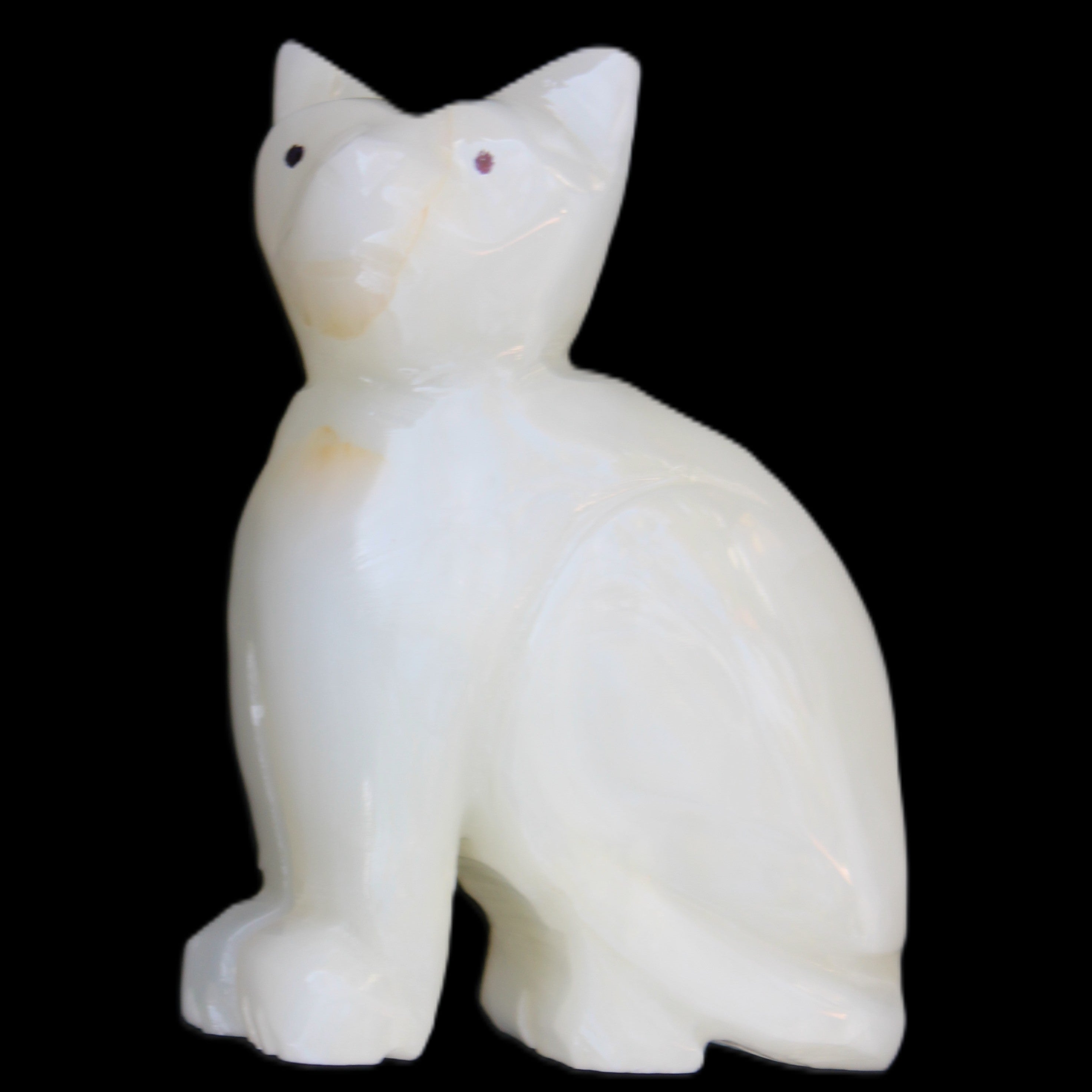 Afghan Jade hand-carved Cat 70*34*102mm 388g in sunlight - Rocks and Things Store
