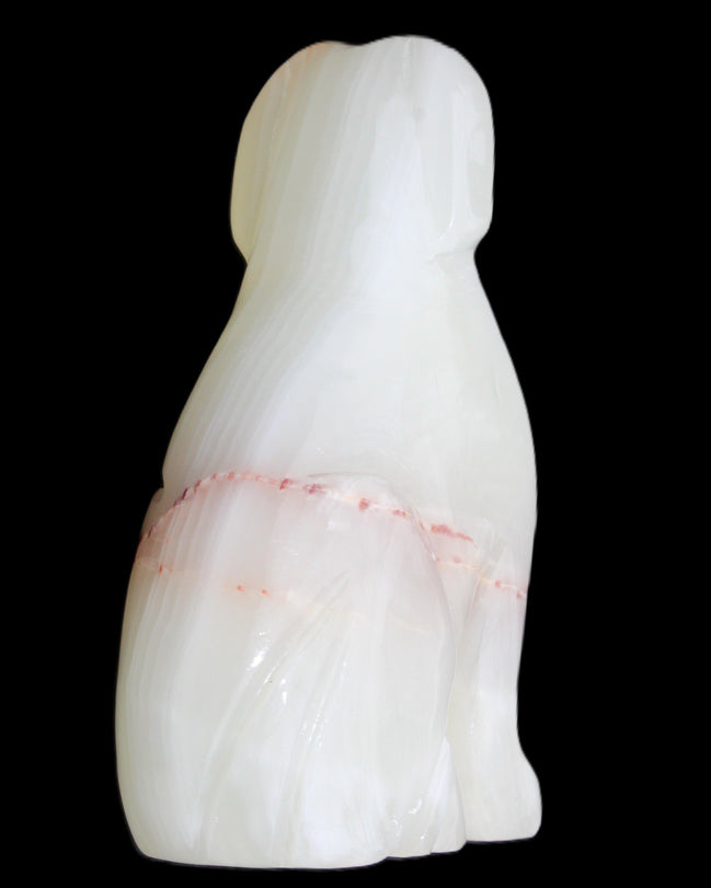 Afghan Jade hand-carved Dog 66*33*105mm 404g in sunlight - Rocks and Things Store