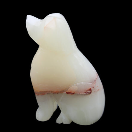 Afghan Jade hand-carved Dog 66*33*105mm 404g in sunlight - Rocks and Things Store