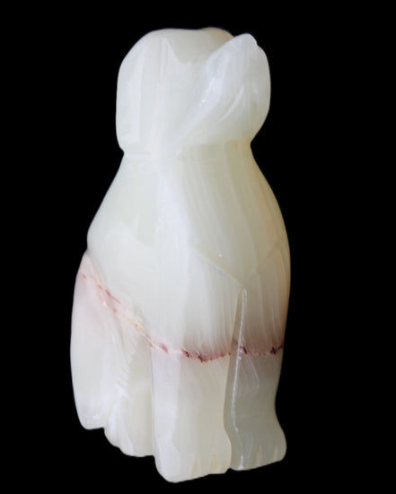 Afghan Jade hand-carved Dog 66*33*105mm 404g in sunlight - Rocks and Things Store