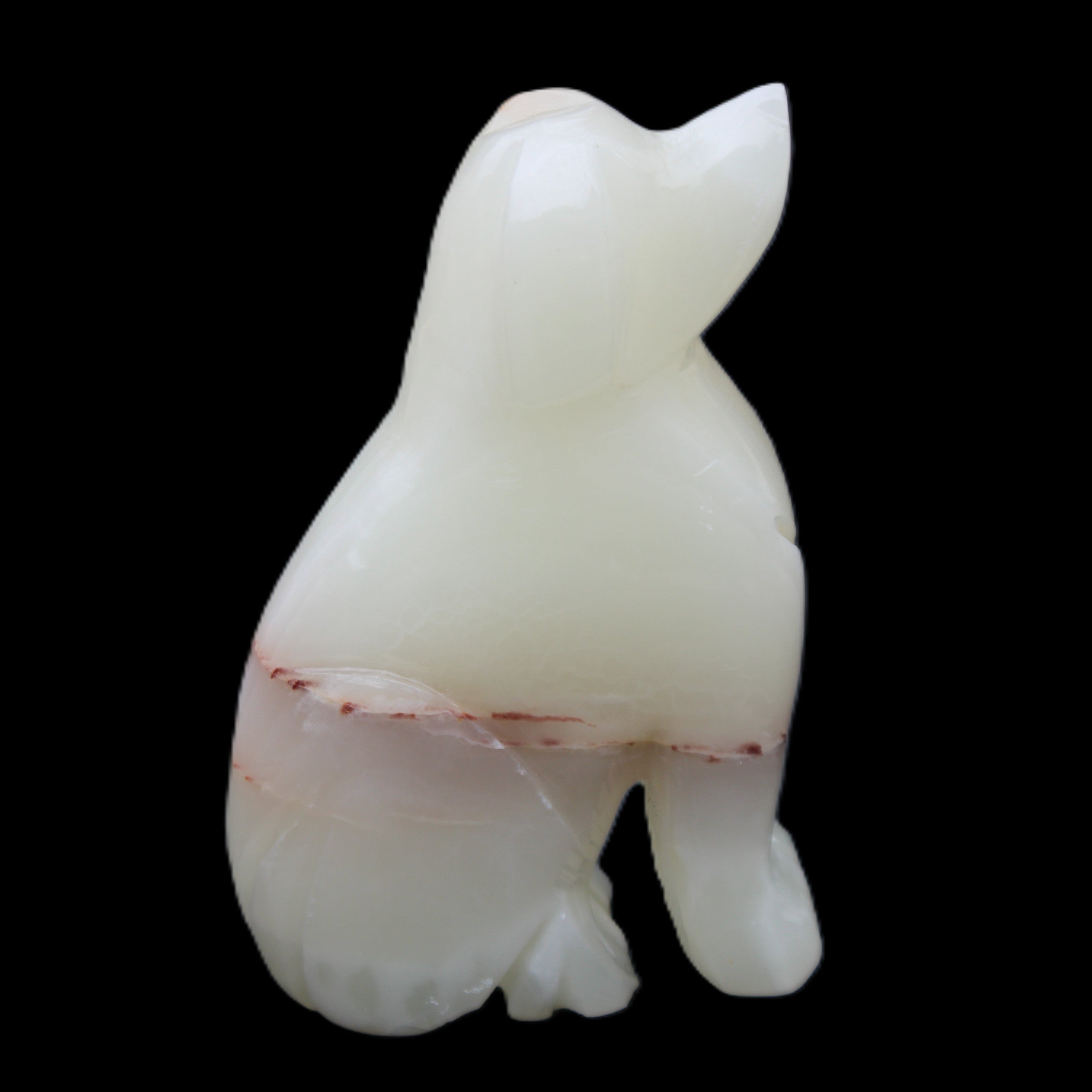 Afghan Jade hand-carved Dog 66*33*105mm 404g in sunlight - Rocks and Things Store