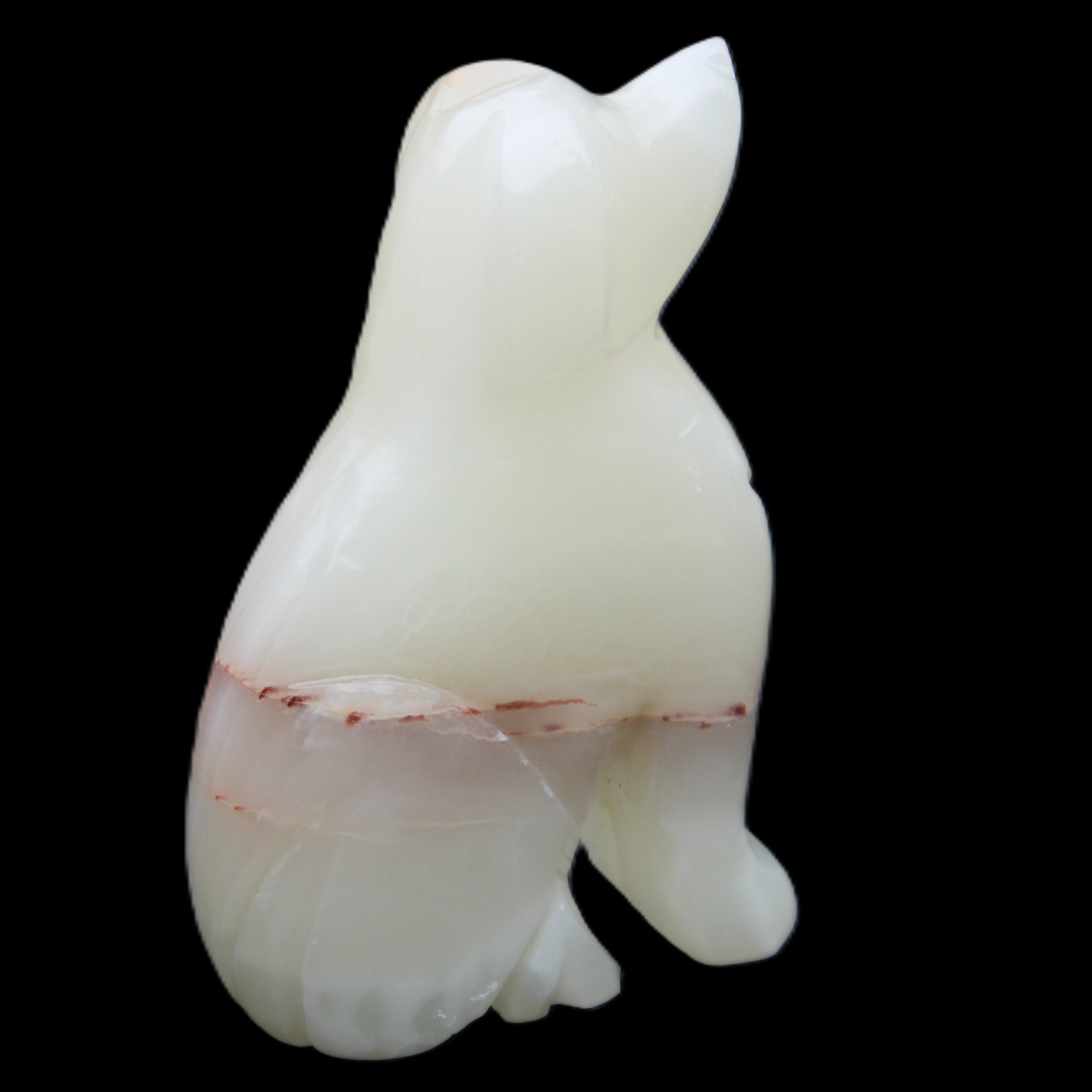 Afghan Jade hand-carved Dog 66*33*105mm 404g in sunlight - Rocks and Things Store