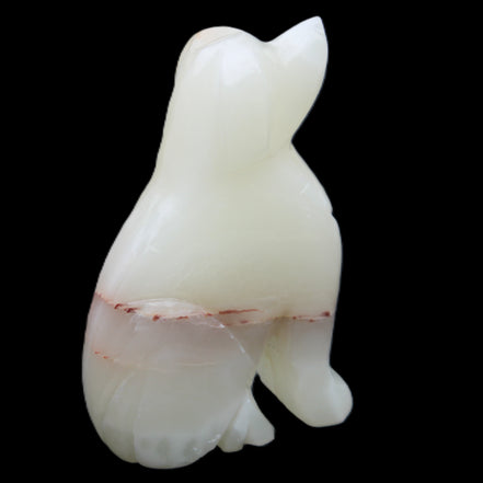 Afghan Jade hand-carved Dog 66*33*105mm 404g in sunlight - Rocks and Things Store