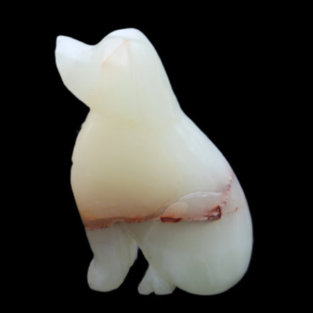 Afghan Jade hand-carved Dog 66*33*105mm 404g in sunlight - Rocks and Things Store