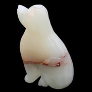 Afghan Jade hand-carved Dog 66*33*105mm 404g in sunlight - Rocks and Things Store