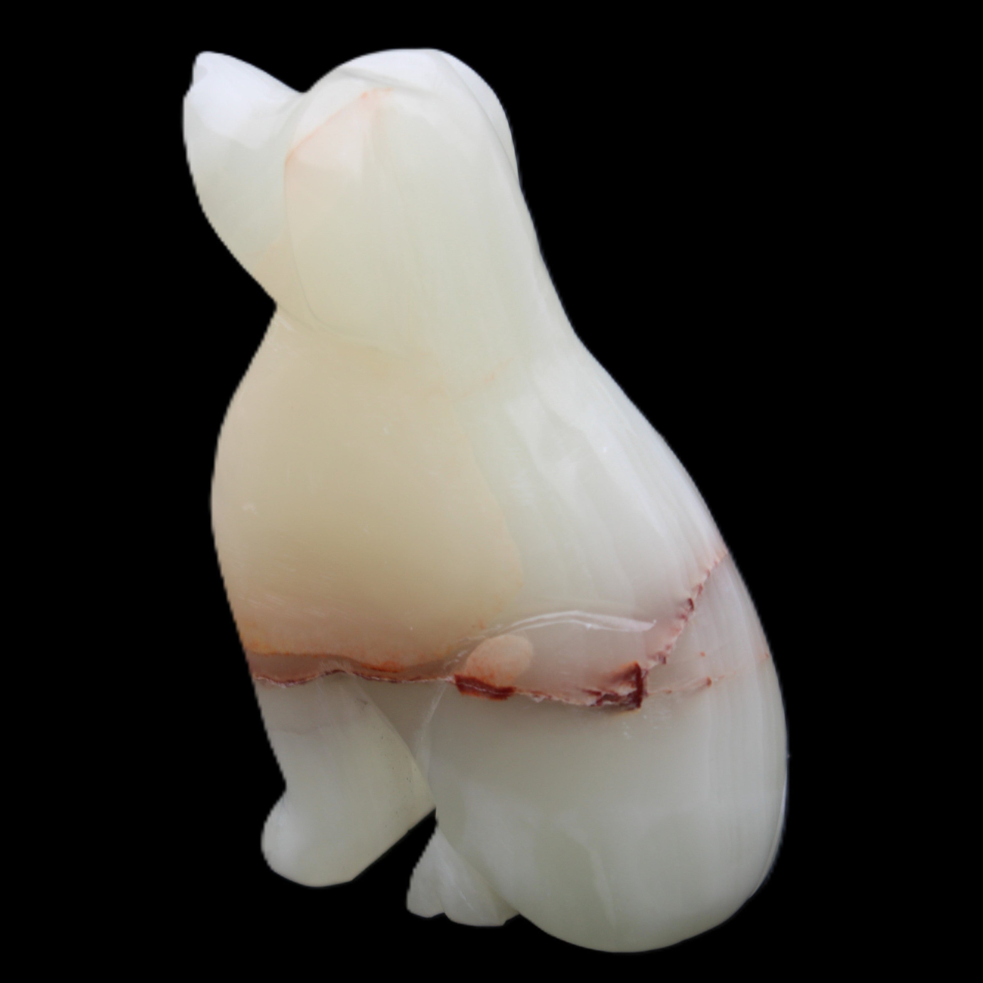 Afghan Jade hand-carved Dog 66*33*105mm 404g in sunlight - Rocks and Things Store