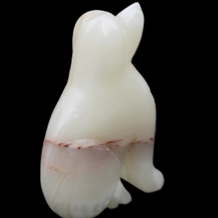 Afghan Jade hand-carved Dog 66*33*105mm 404g in sunlight - Rocks and Things Store