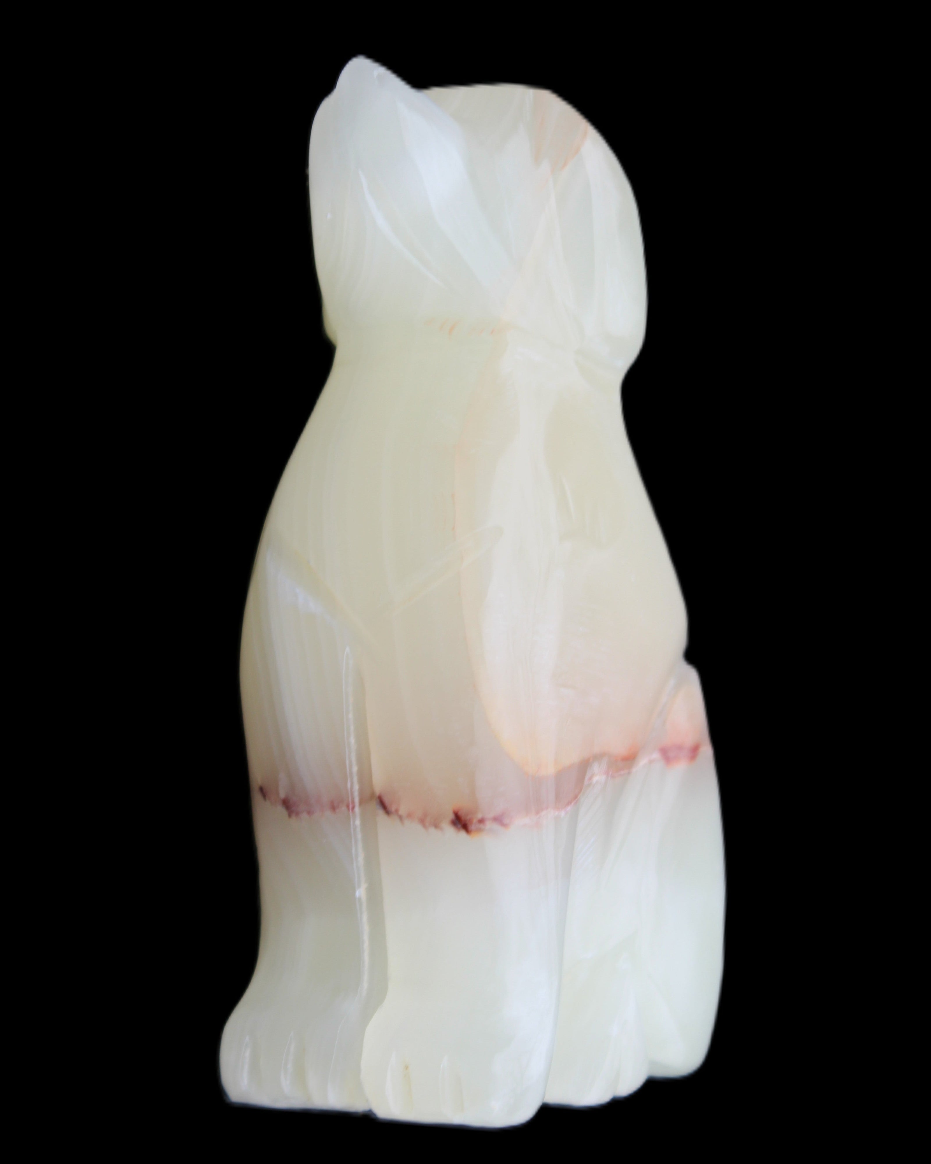 Afghan Jade hand-carved Dog 66*33*105mm 404g in sunlight - Rocks and Things Store