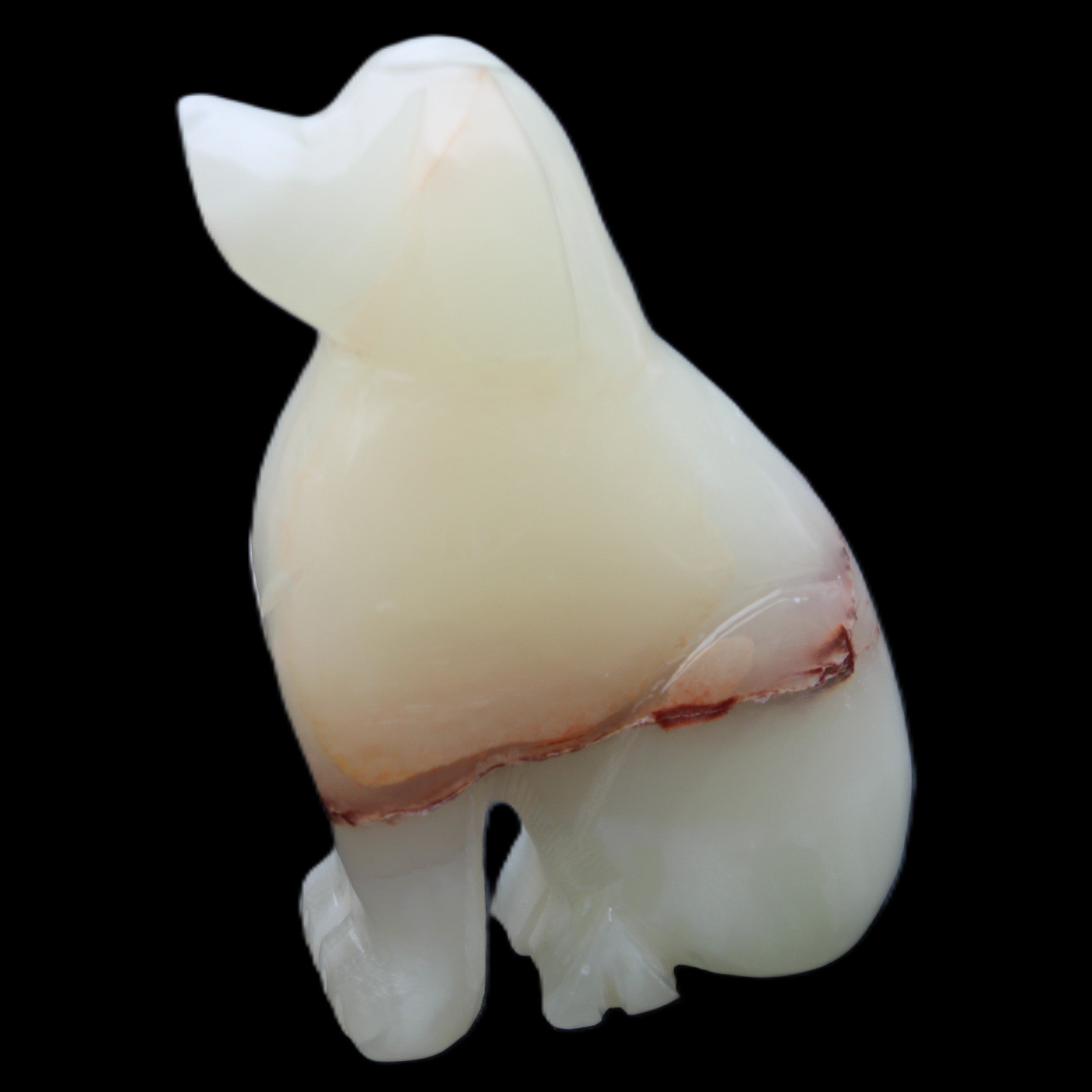 Afghan Jade hand-carved Dog 66*33*105mm 404g in sunlight - Rocks and Things Store