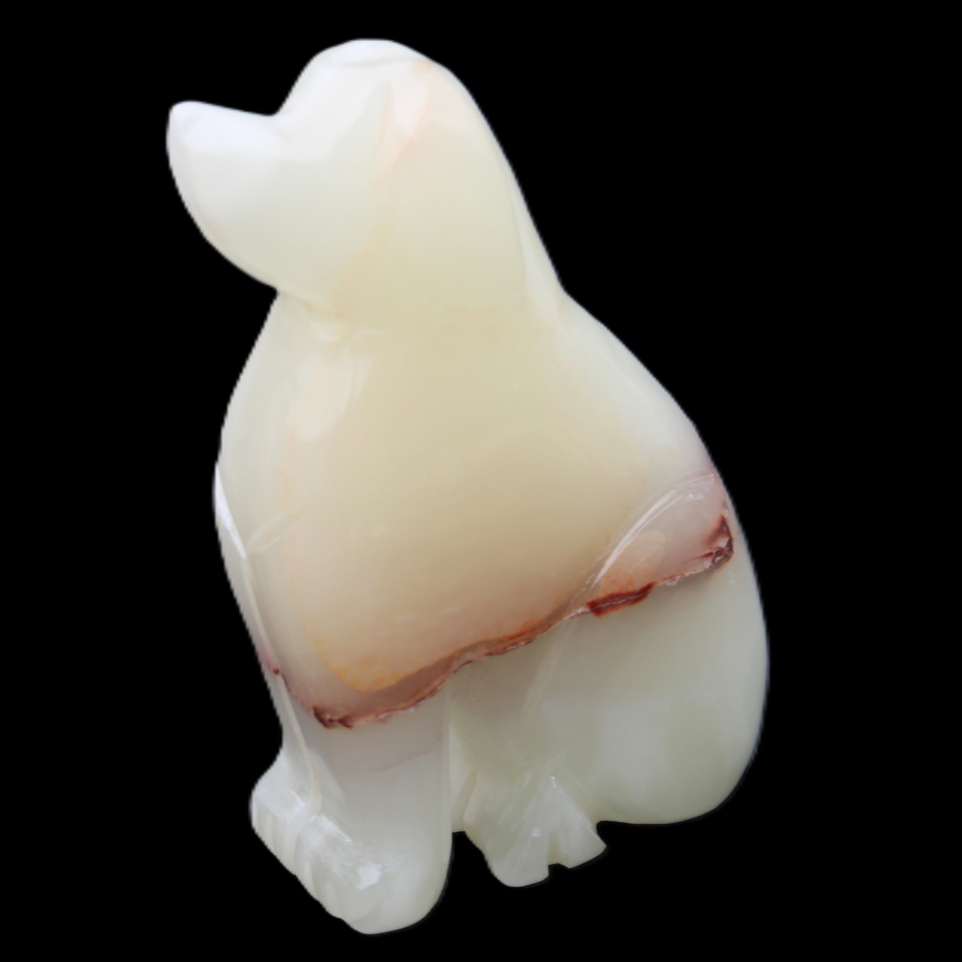 Afghan Jade hand-carved Dog 66*33*105mm 404g in sunlight - Rocks and Things Store