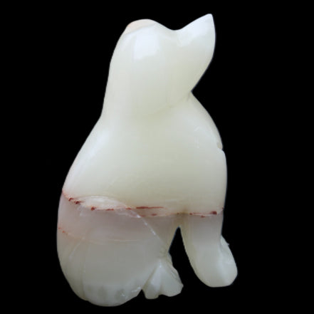 Afghan Jade hand-carved Dog 66*33*105mm 404g in sunlight - Rocks and Things Store