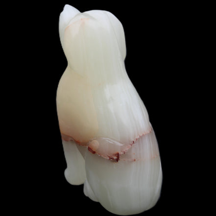 Afghan Jade hand-carved Dog 66*33*105mm 404g in sunlight - Rocks and Things Store