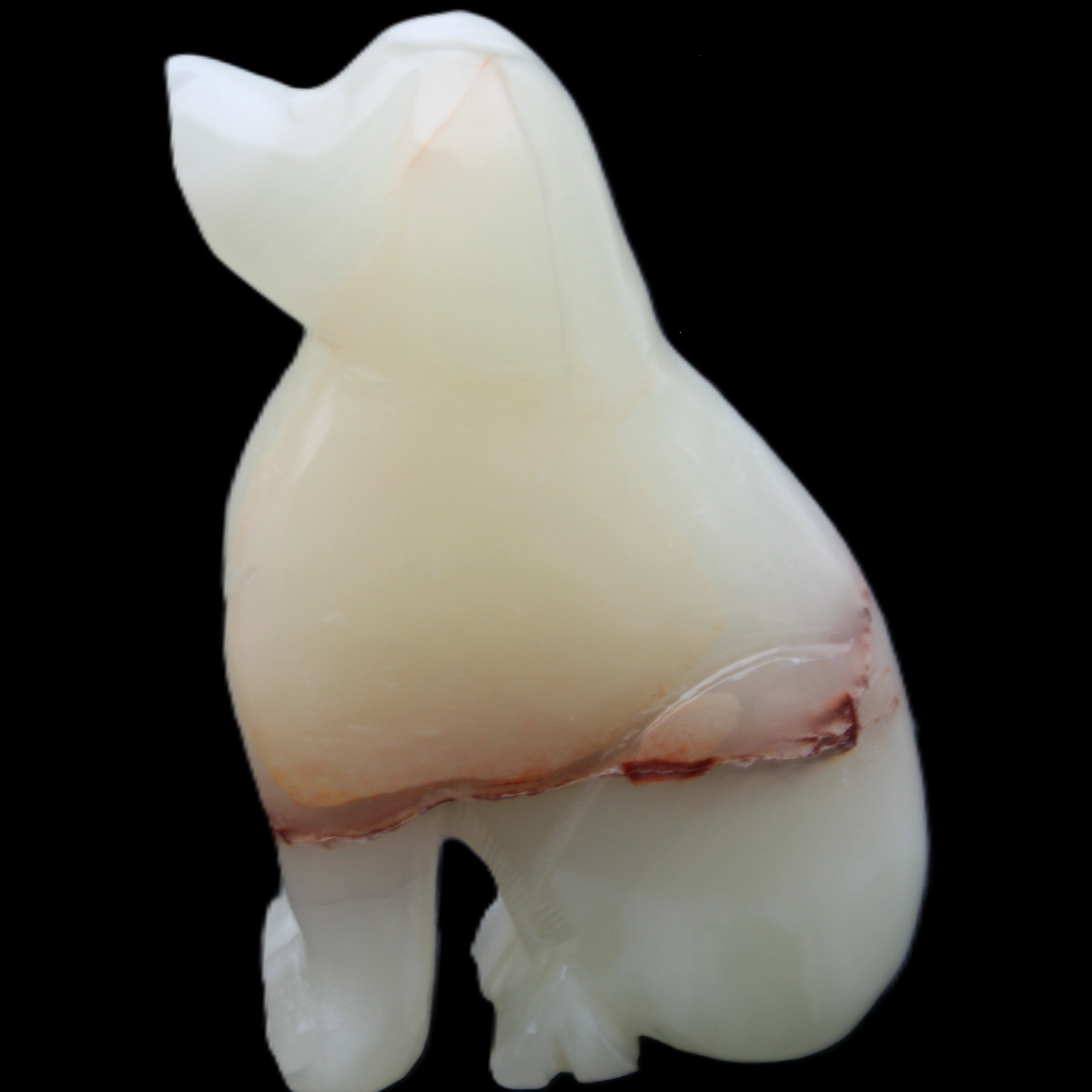 Afghan Jade hand-carved Dog 66*33*105mm 404g in sunlight - Rocks and Things Store