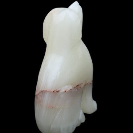 Afghan Jade hand-carved Dog 66*33*105mm 404g in sunlight - Rocks and Things Store