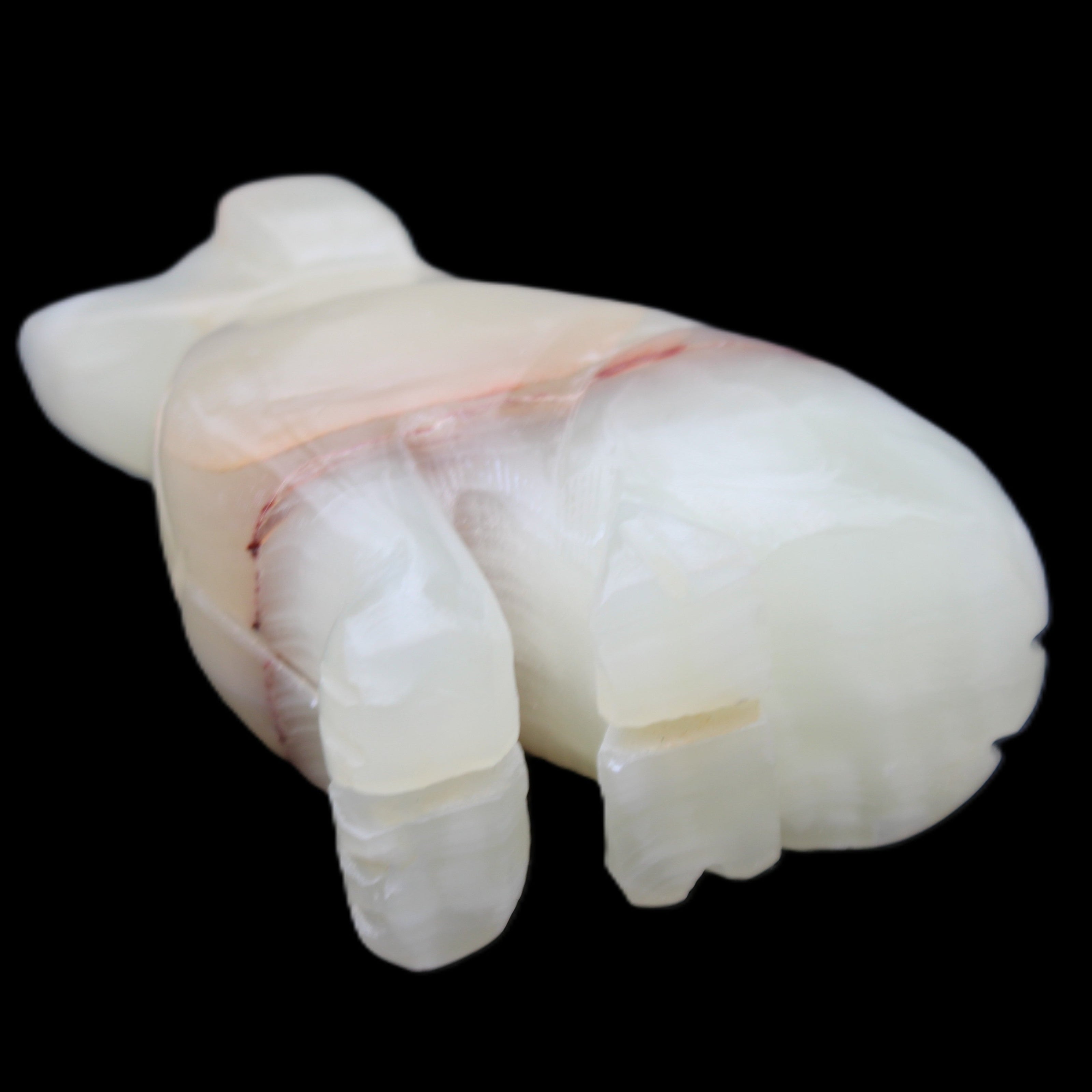 Afghan Jade hand-carved Dog 66*33*105mm 404g in sunlight - Rocks and Things Store
