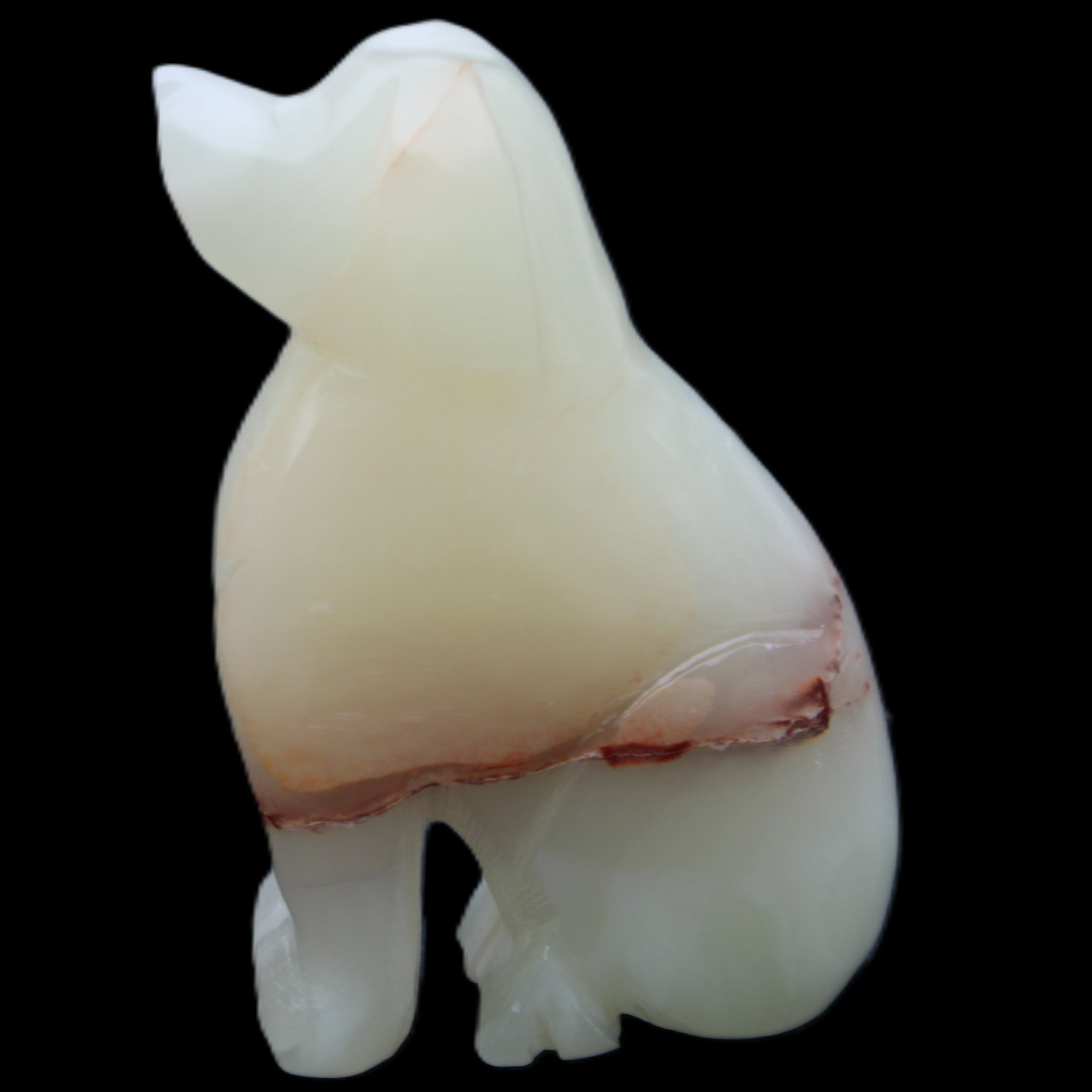 Afghan Jade hand-carved Dog 66*33*105mm 404g in sunlight - Rocks and Things Store