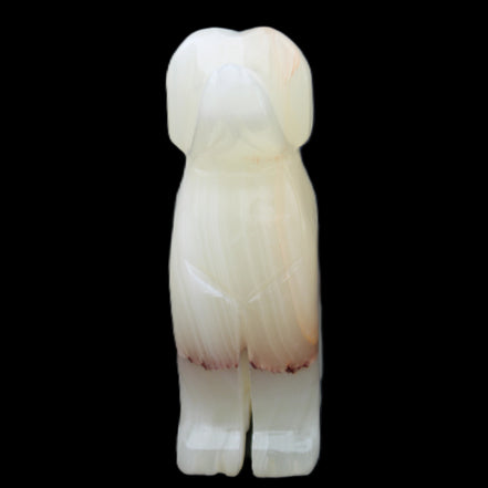 Afghan Jade hand-carved Dog 66*33*105mm 404g in sunlight - Rocks and Things Store