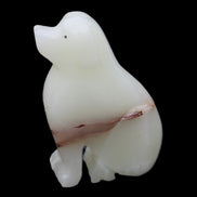 Afghan Jade hand-carved Dog 69*33*105mm 395g in sunlight - Rocks and Things Store