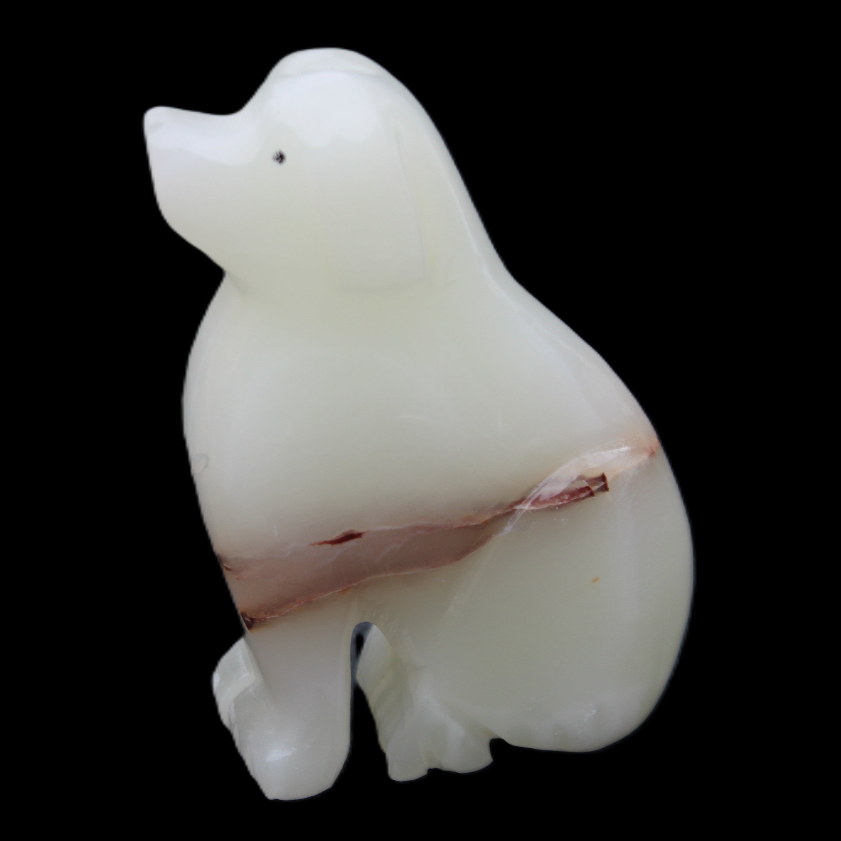 Afghan Jade hand-carved Dog 69*33*105mm 395g in sunlight - Rocks and Things Store
