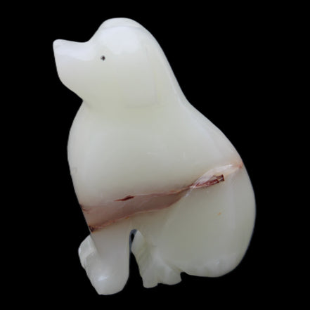 Afghan Jade hand-carved Dog 69*33*105mm 395g in sunlight - Rocks and Things Store