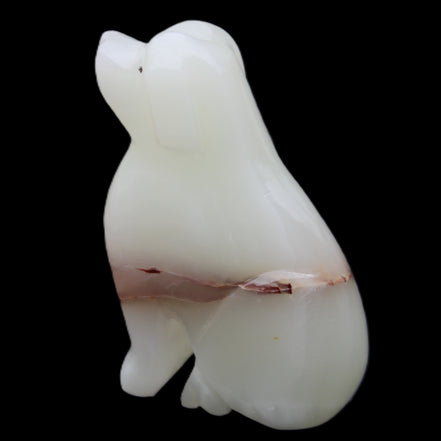 Afghan Jade hand-carved Dog 69*33*105mm 395g in sunlight - Rocks and Things Store