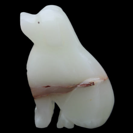 Afghan Jade hand-carved Dog 69*33*105mm 395g in sunlight - Rocks and Things Store