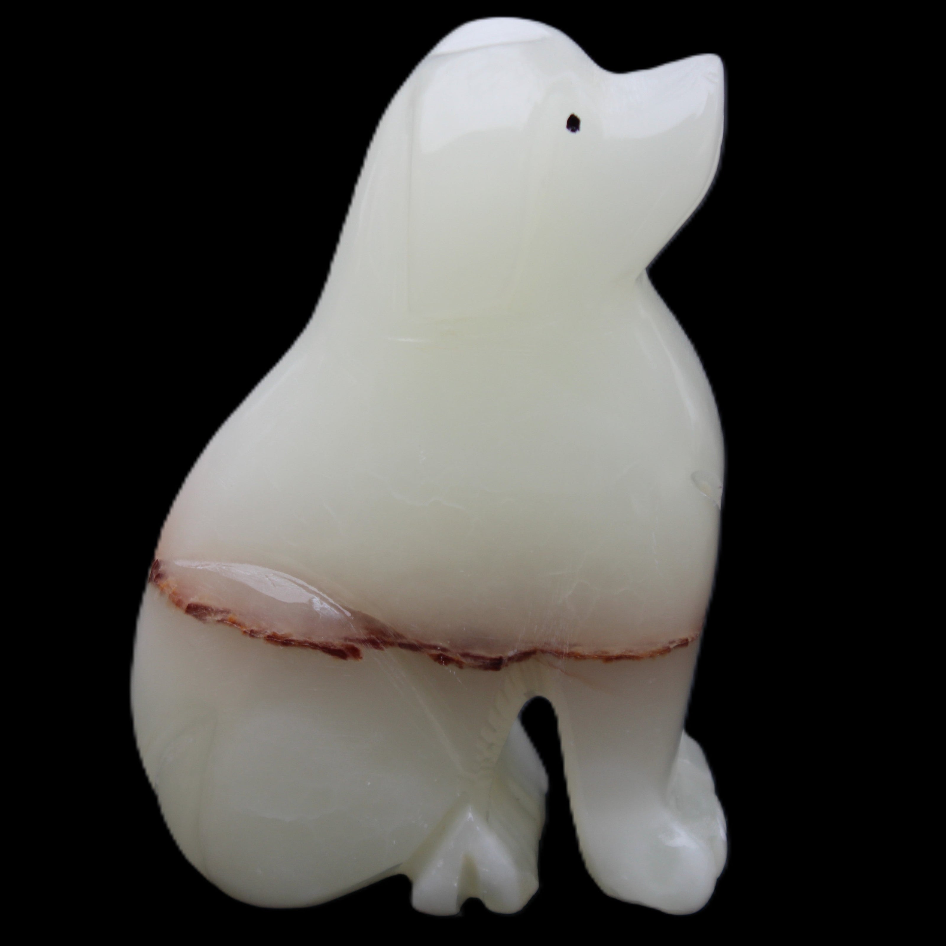 Afghan Jade hand-carved Dog 69*33*105mm 395g in sunlight - Rocks and Things Store