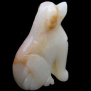 Afghan Jade hand-carved Dog 69*33*105mm 395g in sunlight - Rocks and Things Store