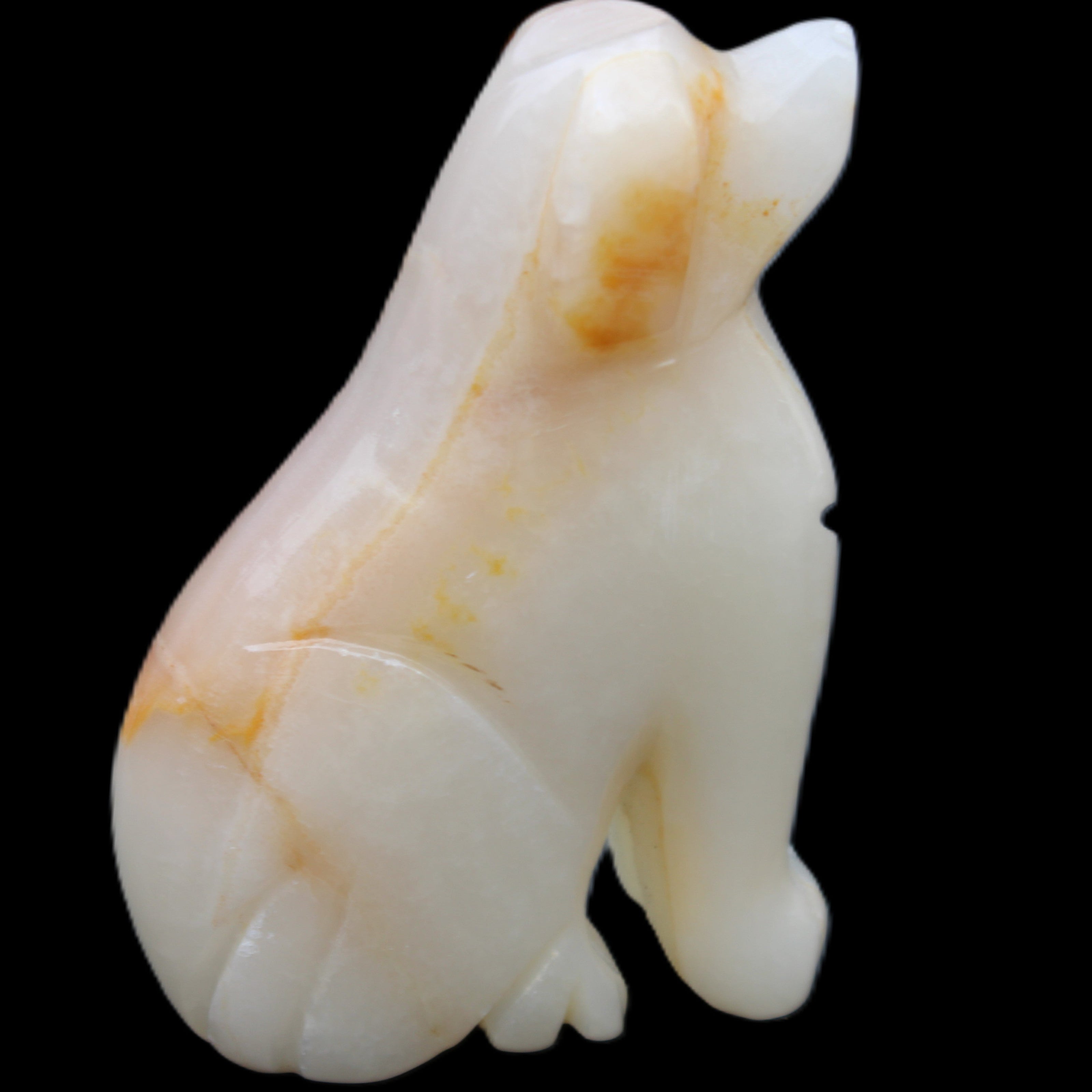 Afghan Jade hand-carved Dog 69*33*105mm 395g in sunlight - Rocks and Things Store
