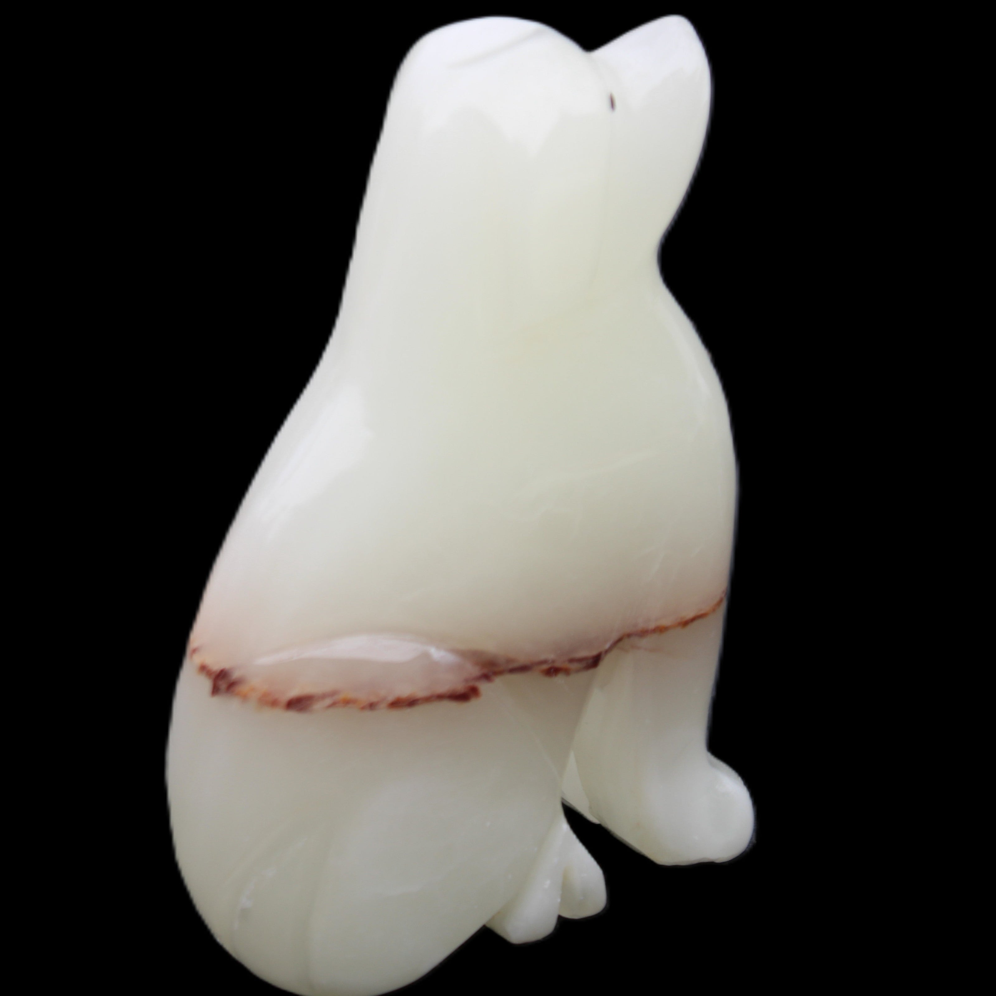 Afghan Jade hand-carved Dog 69*33*105mm 395g in sunlight - Rocks and Things Store