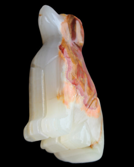 Afghan Jade hand-carved Dog 69*33*105mm 395g in sunlight - Rocks and Things Store