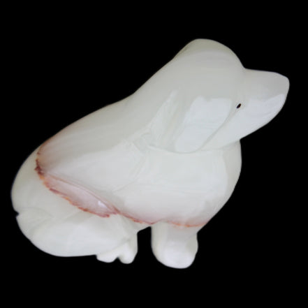 Afghan Jade hand-carved Dog 69*33*105mm 395g in sunlight - Rocks and Things Store