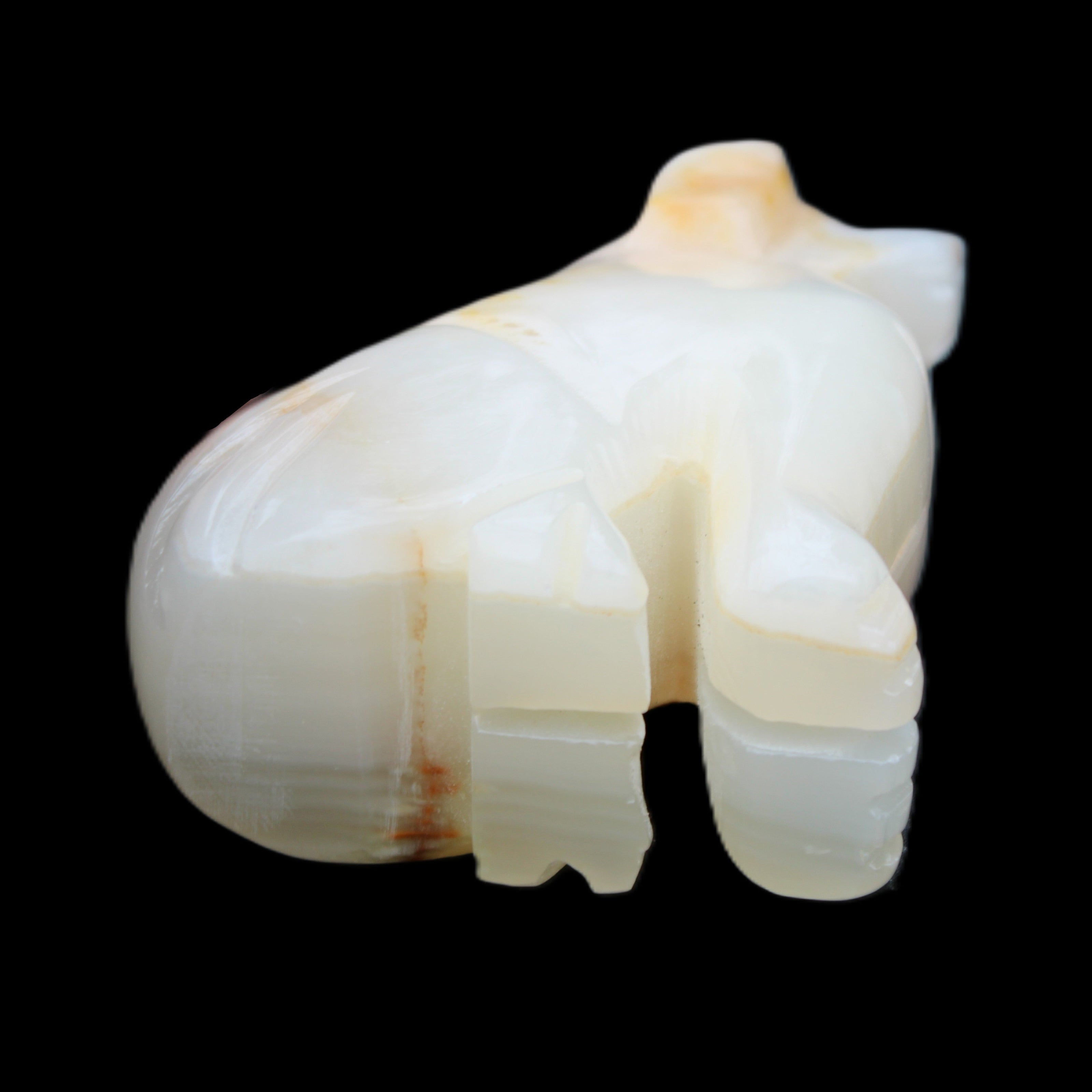 Afghan Jade hand-carved Dog 69*33*105mm 395g in sunlight - Rocks and Things Store