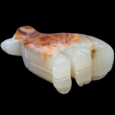Afghan Jade hand-carved Dog 69*33*105mm 395g in sunlight - Rocks and Things Store
